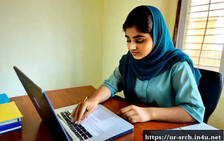 인터넷정보검색 실기 시험의 주요 과목별 공부 전략 - Photorealistic Pakistani university student in modest shalwar kameez studying for an internet inform...